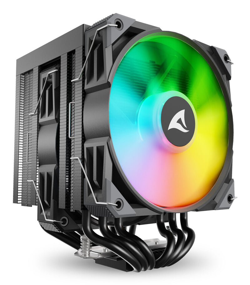 Sharkoon A60 RGB Processor Luftkøler 12 cm Sort 1 stk