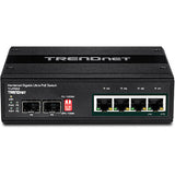 Trendnet TI-UPG62 netværksswitch Ikke administreret L2 Gigabit Ethernet (10/100/1000) Strøm over Ethernet (PoE) Sort