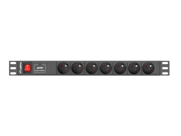 Lanberg PDU-07E-0200-BK overspændingsbeskytter Sort 7 AC stikkontakt(er) 220 - 250 V 2 m