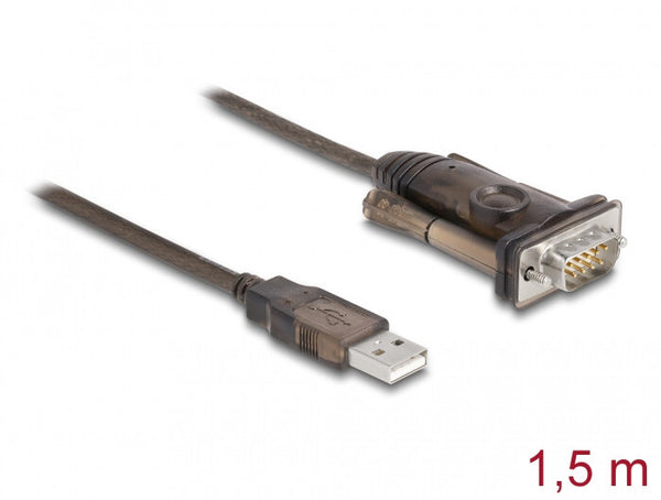 DeLOCK 62646 serielkabel Sort 1,5 m USB Type-A DB-9