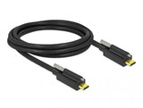 DeLOCK 84138 USB-kabel USB 3.2 Gen 2 (3.1 Gen 2) 2 m USB C 10 Gbit/sek. Sort