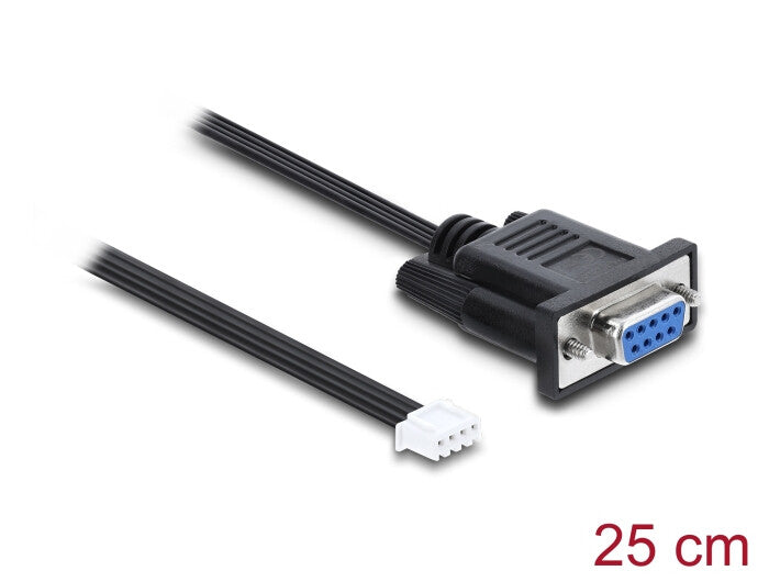 DeLOCK 91290 serielkabel Sort 0,25 m RS-232 JST-XHR-4P