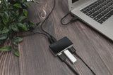 Digitus DA-70220 interface hub USB 2.0 Mini-B 480 Mbit/s Sort, Sølv
