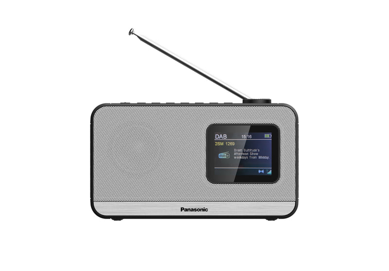 Panasonic RF-D15 Bærbar Digital Sort, Sølv