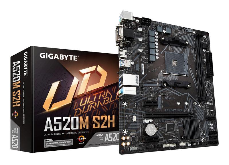 GIGABYTE A520M S2H bundkort AMD A520 Stik AM4 micro ATX