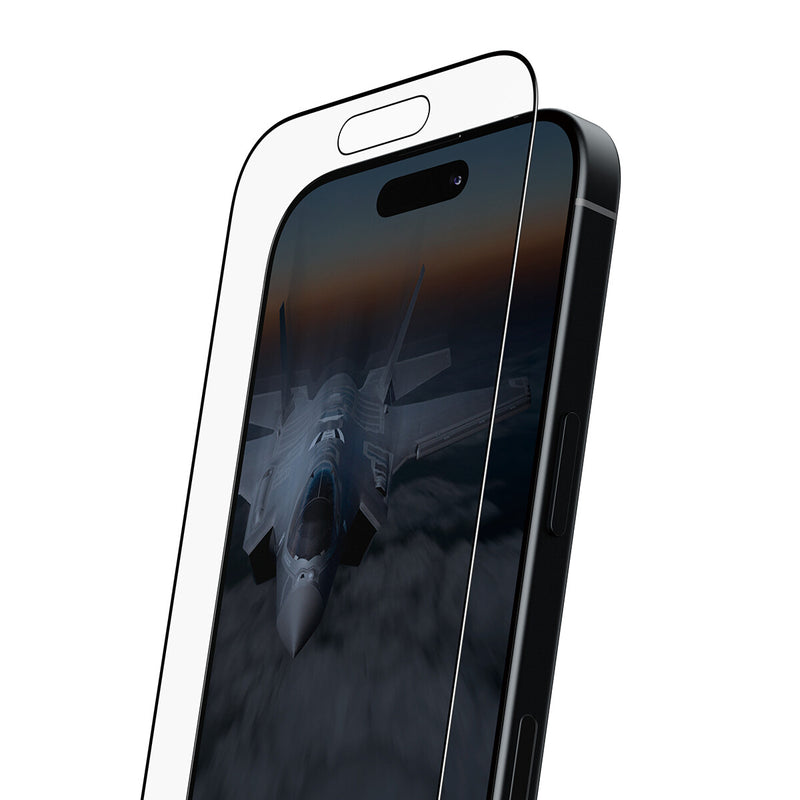 PanzerGlass ® Stealth Skærmbeskyttelse iPhone 17 | iPhone 16 Pro | Ultra-Wide Fit m. Fastfit in-a-box