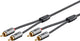 Goobay 65294 lydkabel 3 m 2 x RCA Sort, Sølv
