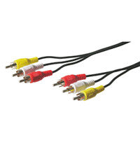 Goobay AVK 354-1000 10.0m composite videokabel 10 m 3 x RCA