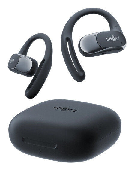 SHOKZ OpenFit Air Headset Trådløs Ørekrog Opkald/Musik/Sport/Hverdag Bluetooth Sort
