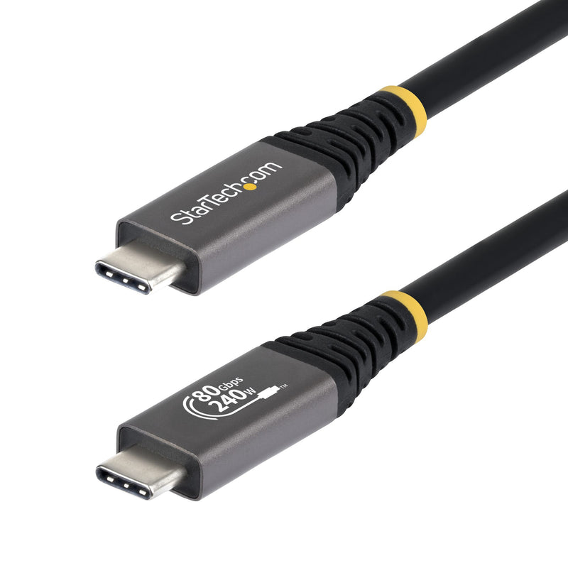 StarTech.com CC150CM80GUSB4CABLE USB-kabel USB4 Gen 4x2 1,5 m USB C 80 Gbit/sek. 240 W Sort