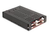 DeLOCK 47111 drive bay panel 8,89 cm (3.5") Opbevaring drev bakke Sort