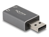 DeLOCK 66633 kabel kønsskifter USB 2.0 Type-A 3.5 mm 3 pin, Grå