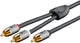 Goobay 65300 lydkabel 2 m 2 x RCA RCA Sort, Sølv