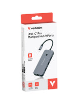 Verbatim CMH-09 USB Type-C 10000 Mbit/s Sølv