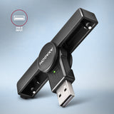 Axagon CRE-SMPA smartcard læser Indendørs USB USB 2.0 Sort