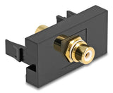DeLOCK Easy 45 stikkontakt RCA Sort, Hvid