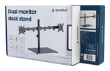Gembird MS-D2ST-01 skærmbeslag og -stativer 81,3 cm (32") Skrivebord Sort