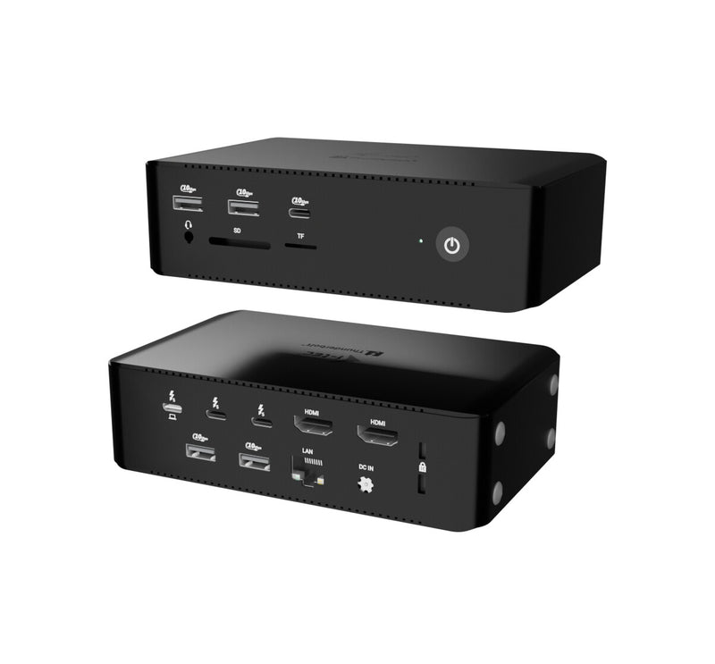 i-tec TB5QUATTRODOCKPD dockingstation Ledningsført Thunderbolt 5 Sort