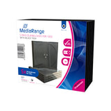 MediaRange BOX31 optisk disk etui Smykkeboks 1 diske Sort, Transparent