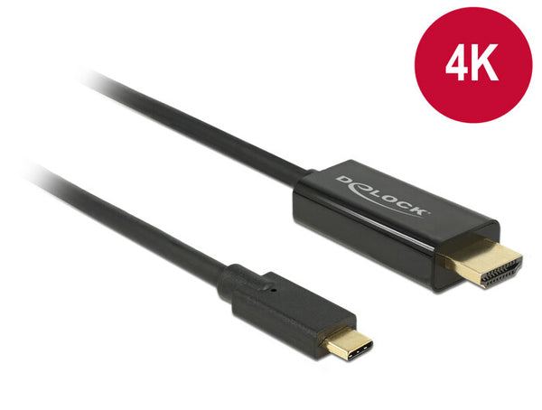 DeLOCK 85259 videokabel adapter 2 m USB Type-C HDMI Sort