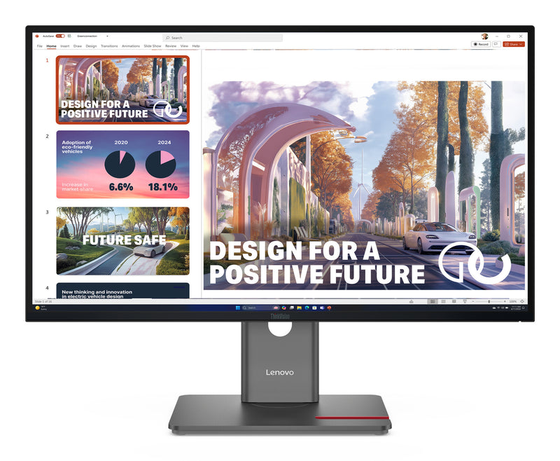 Lenovo ThinkVision P27QD-40 computerskærm 68,6 cm (27") 2560 x 1440 pixel Wide Quad HD LED Sort
