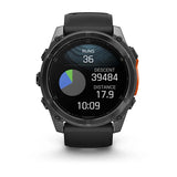 Garmin Fenix 8 3,56 cm (1.4") AMOLED 51 mm Digital 454 x 454 pixel Berøringsskærm Grå Wi-Fi GPS (satellit)