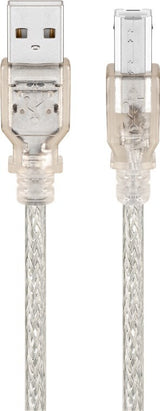 Goobay 68606 USB-kabel USB 2.0 1 m USB A USB B 0,48 Gbit/sek. Transparent