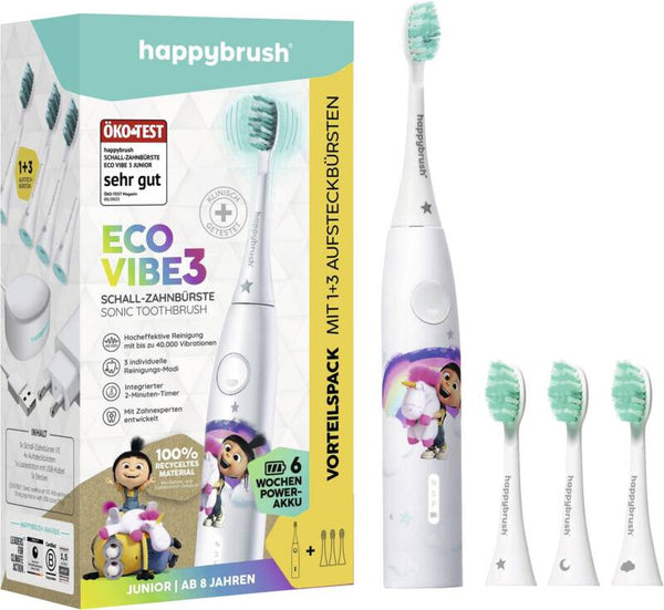 happybrush Eco vibe Barn Sonisk tandbørste Hvid