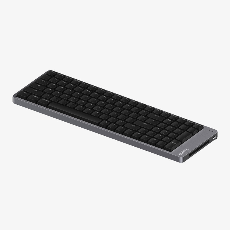 Lofree Flow 2 100 tastatur Universel USB + RF Wireless + Bluetooth QWERTY Sort, Grå