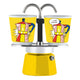 Bialetti 0001405 manuel kaffemaskine Moka gryde Gul