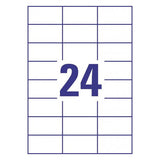 Avery L4718-20 print etiket Hvid Selvklæbende printeretiket