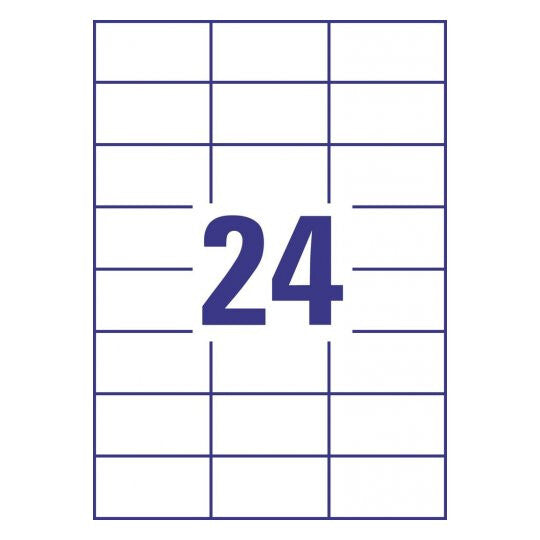Avery L4718-20 print etiket Hvid Selvklæbende printeretiket