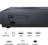 Hisense PT1 Ultrakort projektor med kort projiceringsafstand UHD 4K (3840x2160) 3D Sort