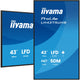 iiyama LH4375UHS-B2AG skilte display Digital fladpaneldisplay 108 cm (42.5") LCD Wi-Fi 500 cd/m² 4K Ultra HD Sort Indbygget processer Android 11 24/7