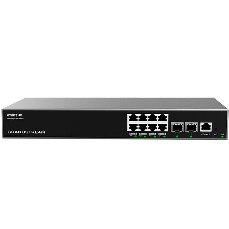 Grandstream Networks GWN7811P netværksswitch Administreret L3 Gigabit Ethernet (10/100/1000) Strøm over Ethernet (PoE) Grå
