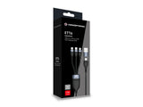 Conceptronic ETTA06B15 USB-kabel USB 2.0 1,5 m USB C USB C/Micro-USB B/Lightning 0,48 Gbit/sek. 100 W Sort