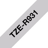 Brother TZE-R931 etiketbånd Sort på sølv