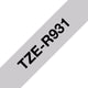 Brother TZE-R931 etiketbånd Sort på sølv
