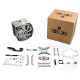 Thermalright HR-02 Plus Processor Køleplade/køler 14 cm Sølv, Hvid 1 stk