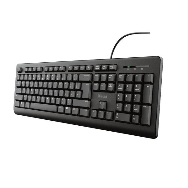 Trust TK-150 tastatur Kontor USB QWERTZ Tysk Sort