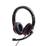 Gembird MHS-03-BKRD hovedtelefoner/headset Ledningsført Spil Sort, Rød