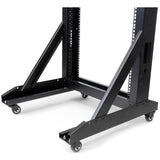 StarTech.com 2POSTRACK42 stativ 42U Fritstående reol Sort