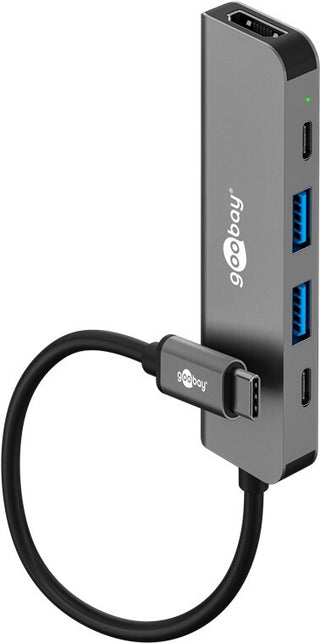 Goobay 78967 interface hub USB Type-C 5000 Mbit/s Grå