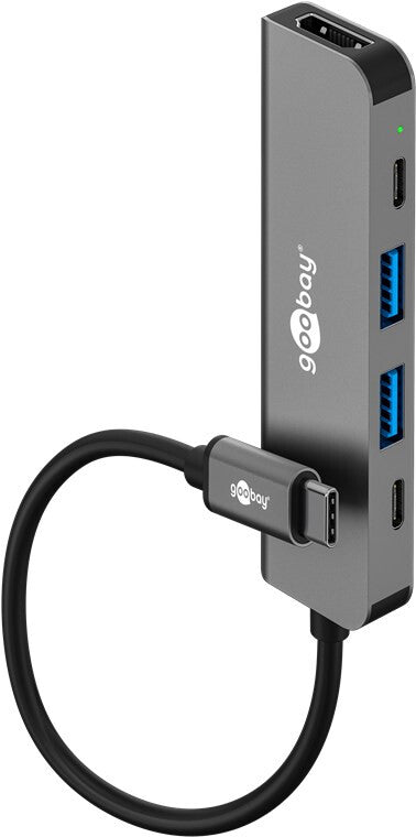 Goobay 78967 interface hub USB Type-C 5000 Mbit/s Grå