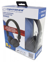 Esperanza BONGO Hovedtelefoner Ledningsført Headset Opkald/Musik/Sport/Hverdag Sort