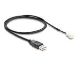 DeLOCK 91231 el-ledning Sort 1 m USB A Molex (3-pin)