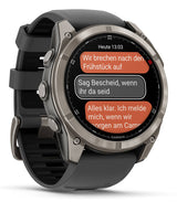 Garmin fēnix 8 Pro 3,56 cm (1.4") AMOLED 51 mm Digital 454 x 454 pixel Berøringsskærm Grafit, Titanium Wi-Fi GPS (satellit)