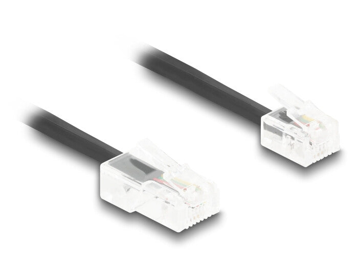 DeLOCK 88480 telefonkabel 3 m Sort