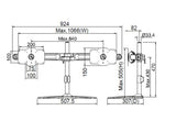 Multibrackets 7419 skærmbeslag og -stativer 81,3 cm (32") Skrivebord Sort