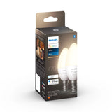 Philips Hvide Hue pærer Kerte - E14 pærer - 2-pak